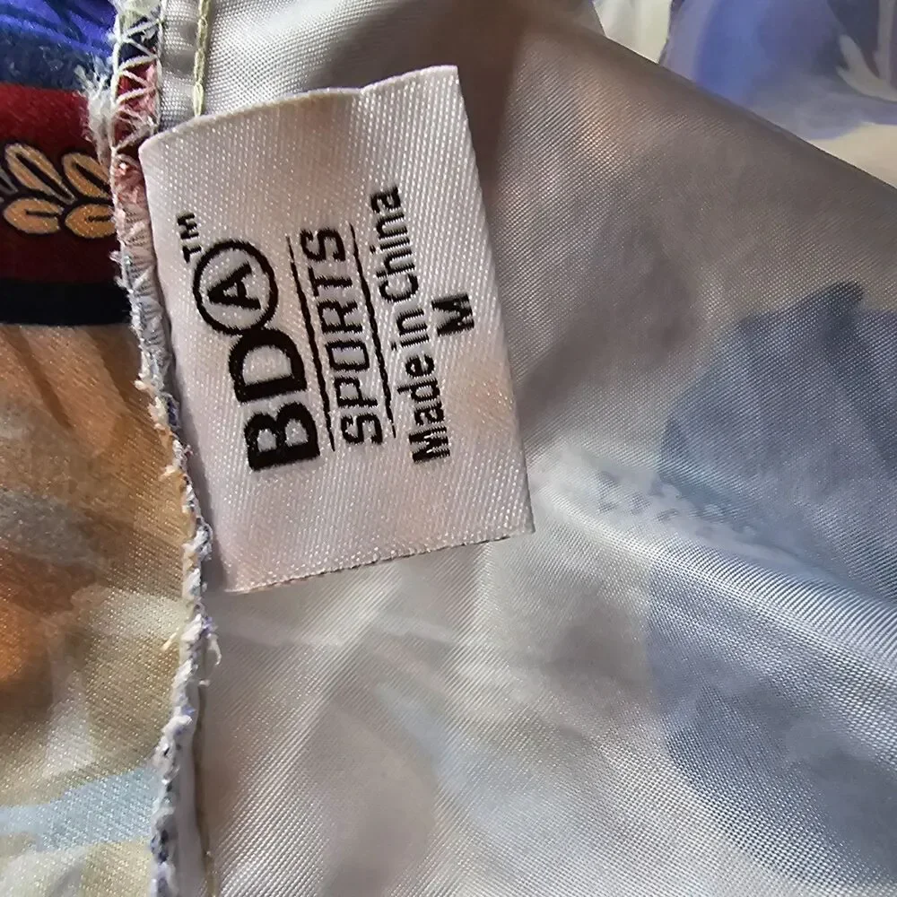 Cleveland Guardians Hawaiian Shirt Men Medium Blue Floral Button Up MLB Baseball